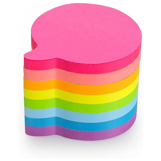 SIMONA Bubble Shape Sticky Notes, 8 Bright Colors, 600 Sheets