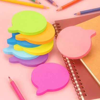 SIMONA Bubble Shape Sticky Notes, 8 Bright Colors, 600 Sheets