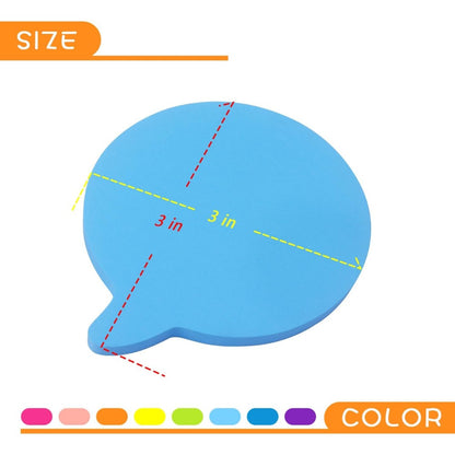 SIMONA Bubble Shape Sticky Notes, 8 Bright Colors, 600 Sheets