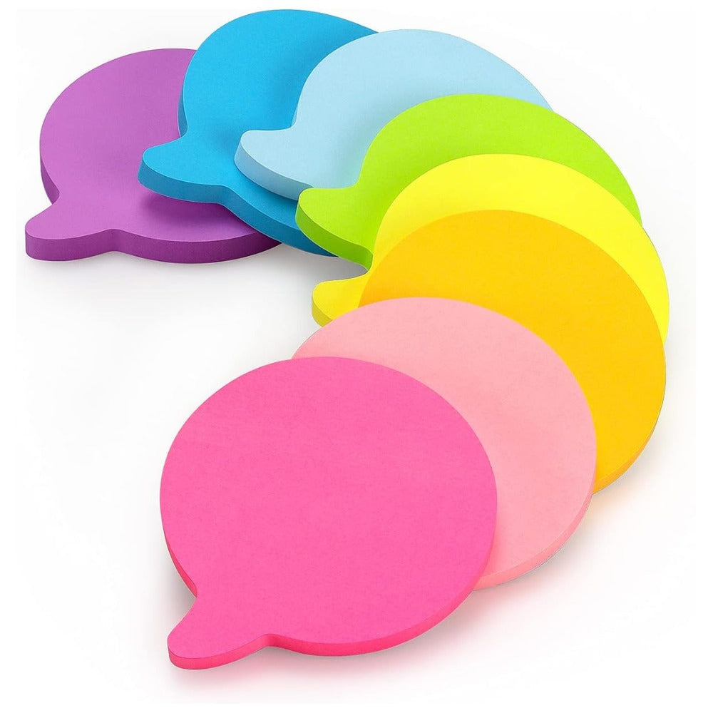 SIMONA Bubble Shape Sticky Notes, 8 Bright Colors, 600 Sheets