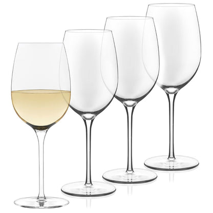Libbey Signature Kentfield Estate All Purpose Wine Glasses Set of 4 – Long Stem Wine Glasses for Red & White Wine