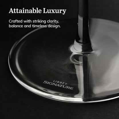 Libbey Signature Kentfield Estate All Purpose Wine Glasses Set of 4 – Long Stem Wine Glasses for Red & White Wine